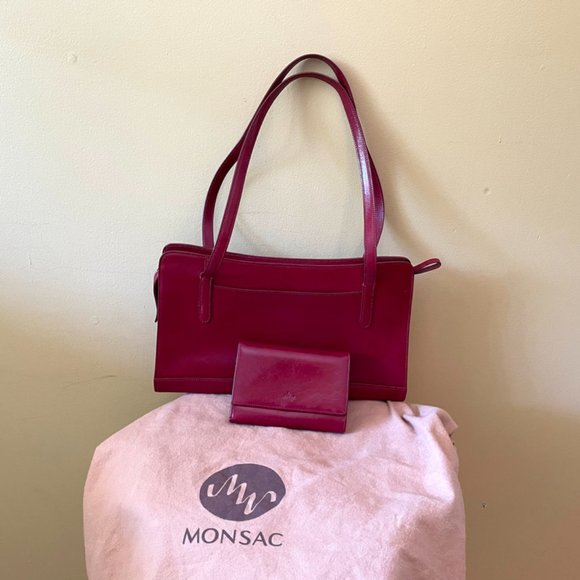 Monsac Handbags - Scarlet Monsac leather handbag with matching scarl